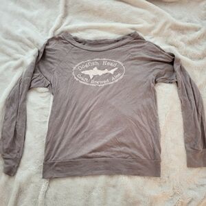 DFH Lilac Scoop Neck L/S Logo Wmn Small